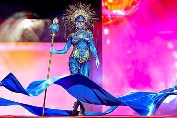 Tapicería Peñate, de Telde, se lleva el tercer premio del concurso de Maquillaje Corporal de 'Studio 54'/Lpcarnaval.